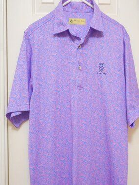 East Lake Golf Club Donald Ross Sportswear S Pink Blue Print